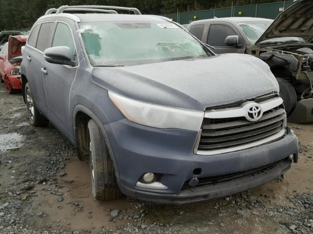 5TDDKRFH6FS175646 - 2015 TOYOTA HIGHLANDER GRAY photo 1