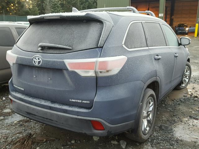 5TDDKRFH6FS175646 - 2015 TOYOTA HIGHLANDER GRAY photo 4