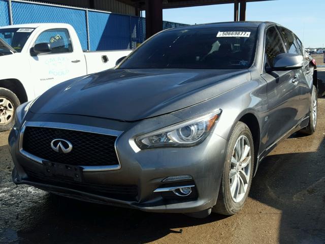 JN1BV7AR1FM397142 - 2015 INFINITI Q50 BASE CHARCOAL photo 2