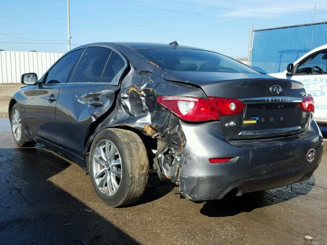 JN1BV7AR1FM397142 - 2015 INFINITI Q50 BASE Темно-сірий фото 3