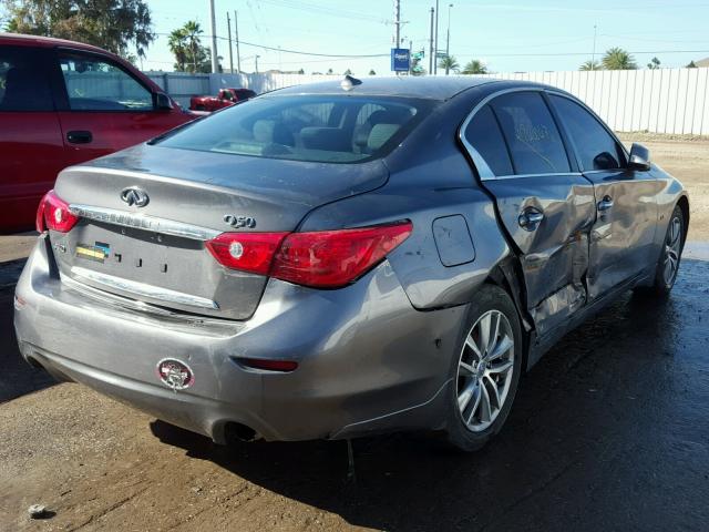 JN1BV7AR1FM397142 - 2015 INFINITI Q50 BASE CHARCOAL photo 4