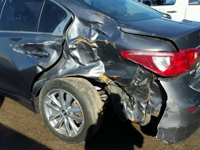 JN1BV7AR1FM397142 - 2015 INFINITI Q50 BASE Темно-сірий фото 9