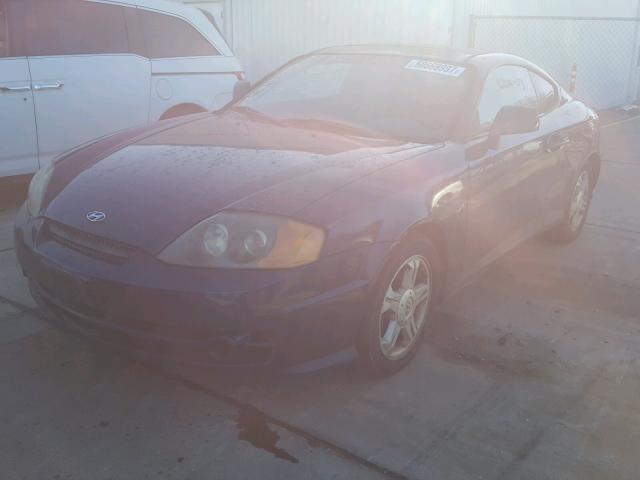 KMHHN65F53U038448 - 2003 HYUNDAI TIBURON GT BLUE photo 2