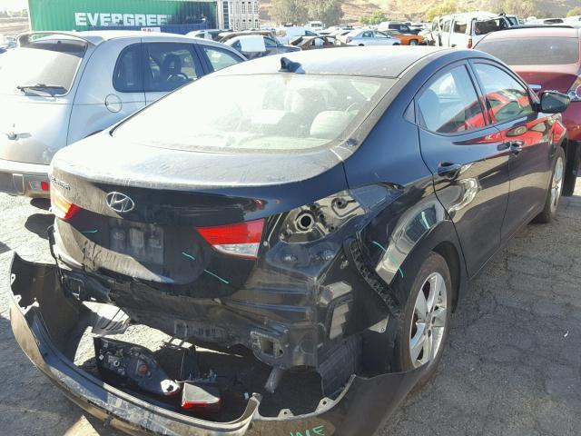 5NPDH4AE0DH250102 - 2013 HYUNDAI ELANTRA GL BLACK photo 4