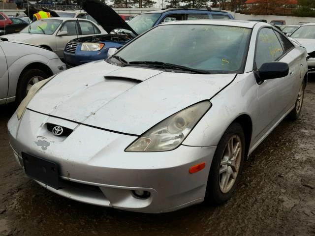 JTDDR32T120116763 - 2002 TOYOTA CELICA GT GRAY photo 2