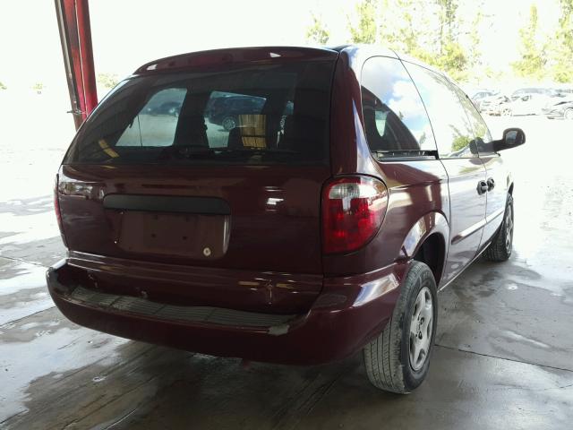 1B4GP25B91B247763 - 2001 DODGE CARAVAN SE RED photo 4