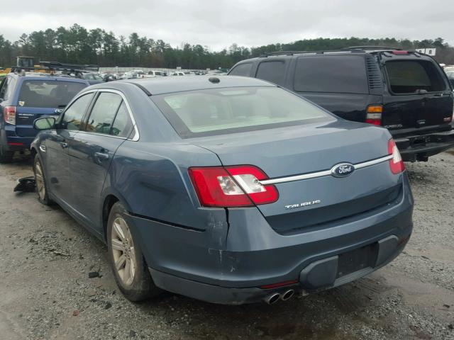 1FAHP2DW0AG124924 - 2010 FORD TAURUS SE BLUE photo 3