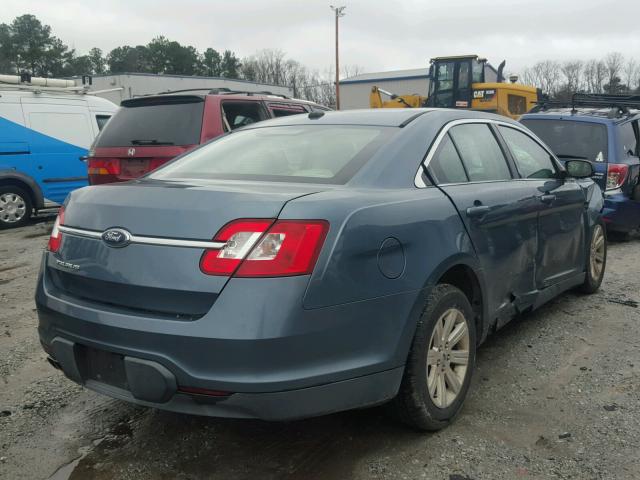 1FAHP2DW0AG124924 - 2010 FORD TAURUS SE BLUE photo 4