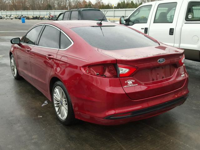 3FA6P0HD5FR293728 - 2015 FORD FUSION SE RED photo 3