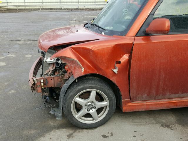 JTLKT324040160794 - 2004 TOYOTA SCION XB ORANGE photo 9