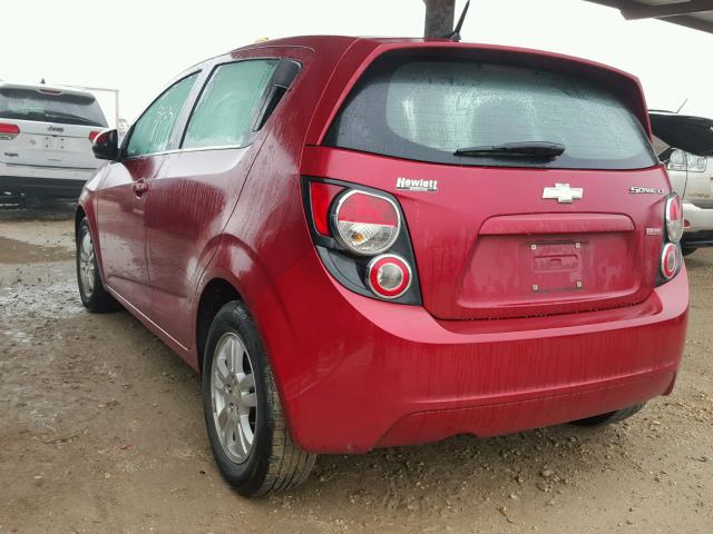 1G1JC6SB1C4207208 - 2012 CHEVROLET SONIC LT RED photo 3