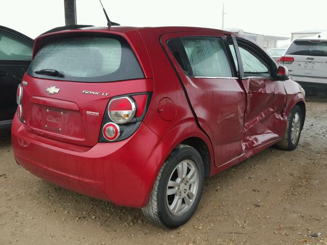 1G1JC6SB1C4207208 - 2012 CHEVROLET SONIC LT RED photo 4