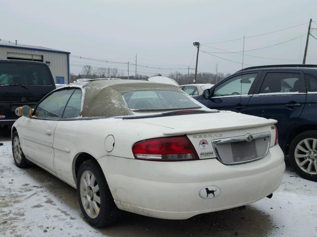 1C3EL75T93N595886 - 2003 CHRYSLER SEBRING GT WHITE photo 3