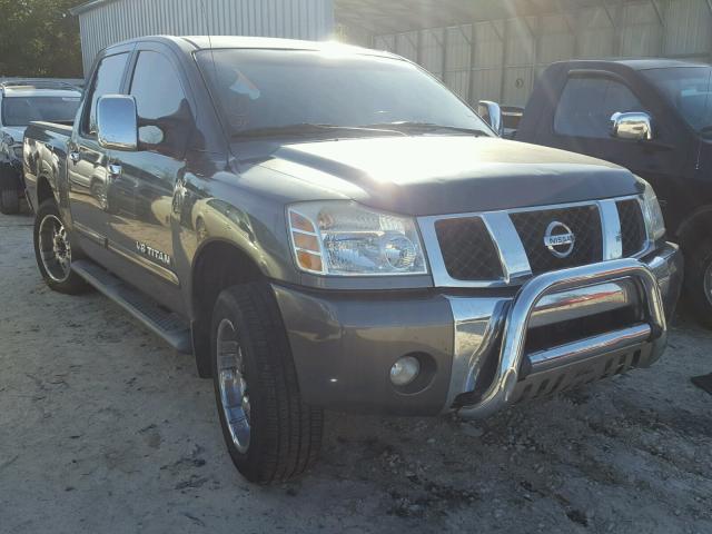 1N6AA07B95N571938 - 2005 NISSAN TITAN XE CHARCOAL photo 1