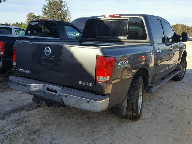 1N6AA07B95N571938 - 2005 NISSAN TITAN XE CHARCOAL photo 4