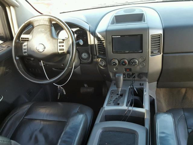 1N6AA07B95N571938 - 2005 NISSAN TITAN XE CHARCOAL photo 9