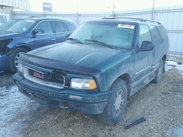 1GKDT13W8V2558371 - 1997 GMC JIMMY GREEN photo 2