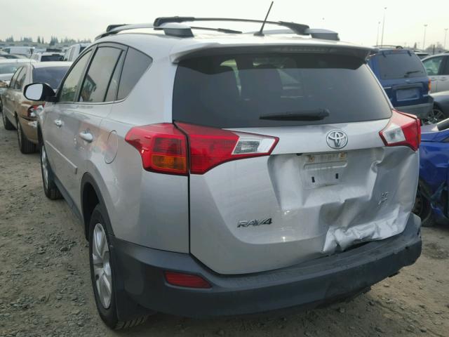 JTMBFREV4ED074537 - 2014 TOYOTA RAV4 LE SILVER photo 3