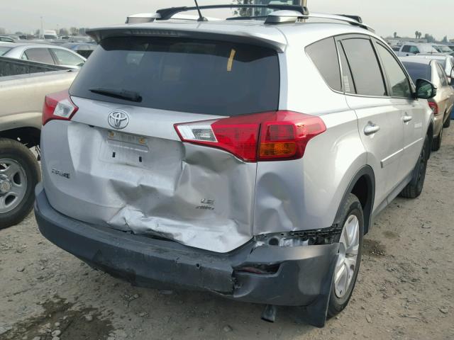 JTMBFREV4ED074537 - 2014 TOYOTA RAV4 LE SILVER photo 4