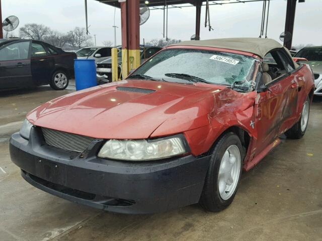 1FAFP44441F220255 - 2001 FORD MUSTANG RED photo 2