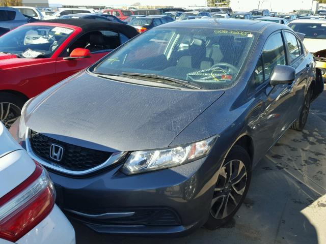 19XFB2F82DE247451 - 2013 HONDA CIVIC EX GRAY photo 2