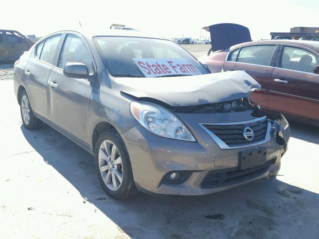 3N1CN7AP3EL824879 - 2014 NISSAN VERSA CHARCOAL photo 1