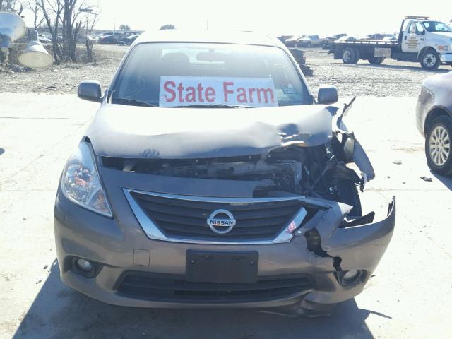 3N1CN7AP3EL824879 - 2014 NISSAN VERSA CHARCOAL photo 9