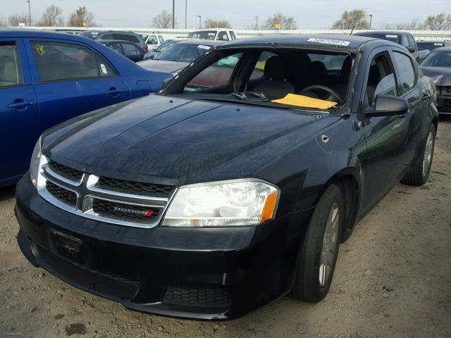 1C3CDZAB1EN153877 - 2014 DODGE AVENGER SE BLACK photo 2