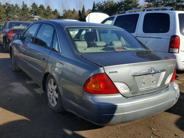 4T1BF28B3YU057074 - 2000 TOYOTA AVALON XL BLUE photo 3