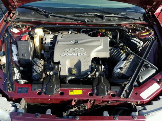 2G4WF5517Y1275853 - 2000 BUICK REGAL GS BURGUNDY photo 7