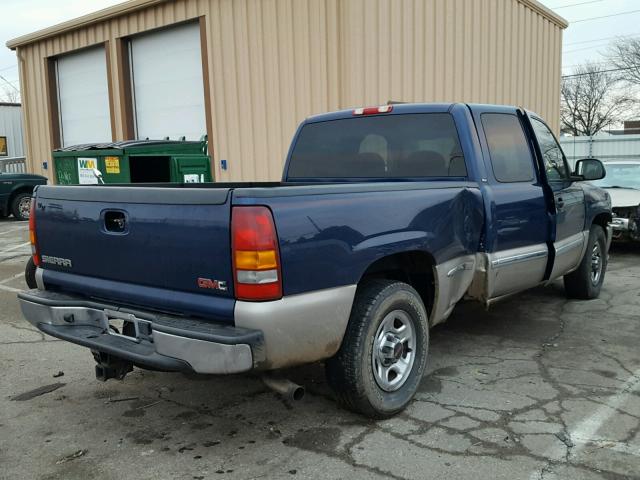 2GTEC19T521380749 - 2002 GMC NEW SIERRA BLUE photo 4