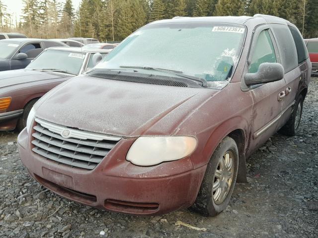 2A4GP54L87R361126 - 2007 CHRYSLER TOWN & COU BURGUNDY photo 2