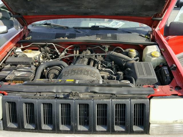 1J4GZ58S2SC752138 - 1995 JEEP GRAND CHER RED photo 7