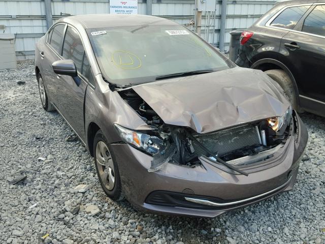 19XFB2F55FE096727 - 2015 HONDA CIVIC LX GRAY photo 1