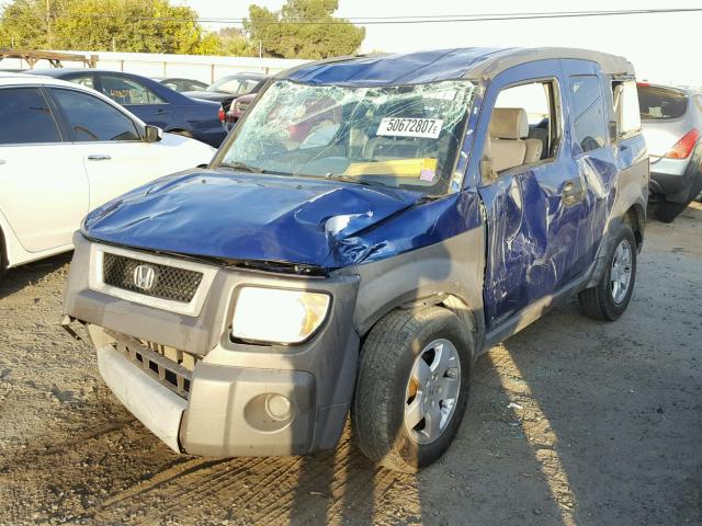 5J6YH28654L017018 - 2004 HONDA ELEMENT EX BLUE photo 2