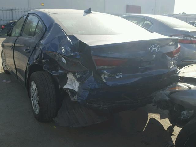 5NPD74LF4HH097609 - 2017 HYUNDAI ELANTRA SE BLUE photo 3