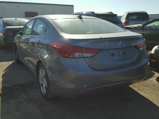 KMHDH4AE4BU098081 - 2011 HYUNDAI ELANTRA GL GRAY photo 3