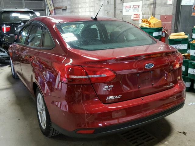 1FADP3F26FL298834 - 2015 FORD FOCUS SE RED photo 3