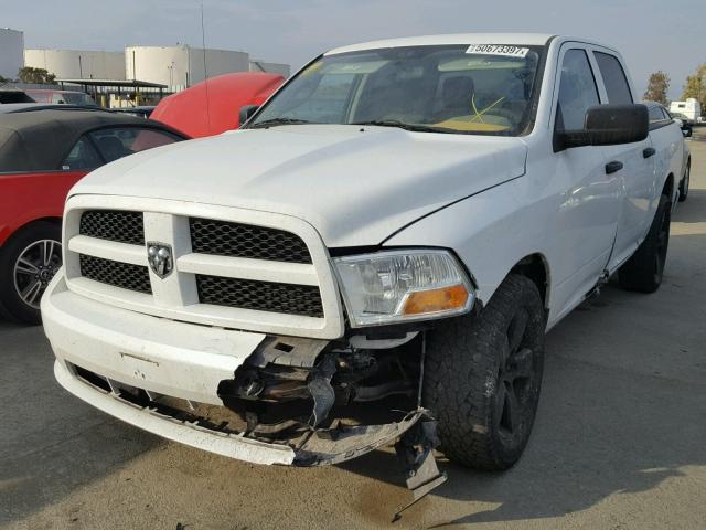 1C6RD7KT3CS139647 - 2012 DODGE RAM 1500 S WHITE photo 2