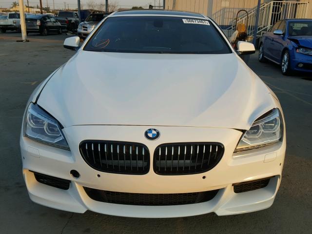WBA6B4C55DD098702 - 2013 BMW 650 XI WHITE photo 9
