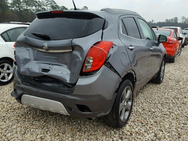 KL4CJASB9DB205223 - 2013 BUICK ENCORE GRAY photo 4