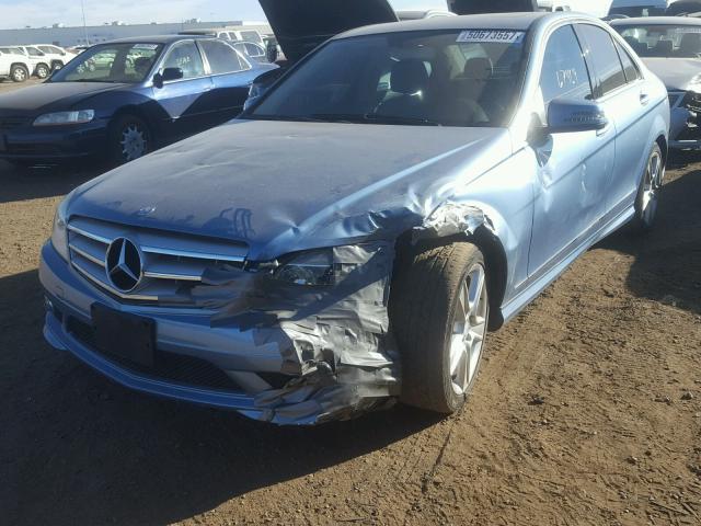 WDDGF8BB2AF479164 - 2010 MERCEDES-BENZ C 300 4MAT BLUE photo 2