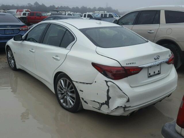 JN1EV7AP5JM351981 - 2018 INFINITI Q50 LUXE WHITE photo 3