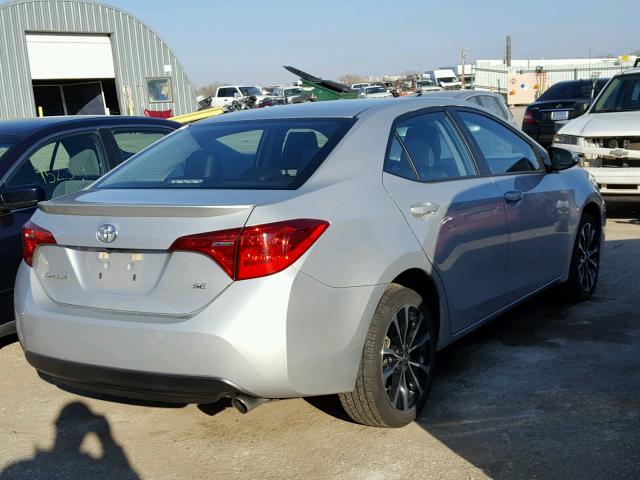 5YFBURHE6HP584844 - 2017 TOYOTA COROLLA L SILVER photo 4