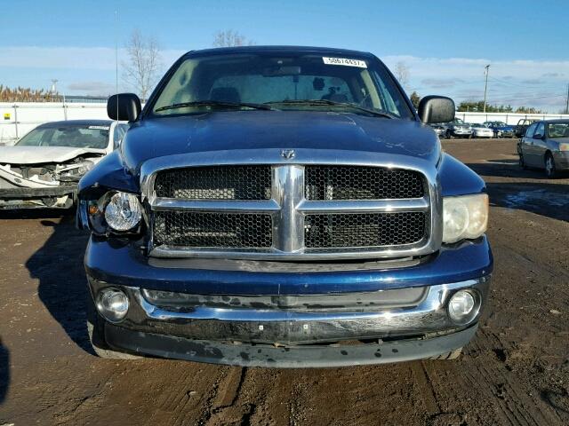 1D7HU18N53S150990 - 2003 DODGE RAM 1500 S BLUE photo 9