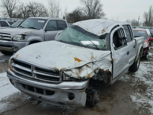 1B7HG48N12S593820 - 2002 DODGE DAKOTA QUA GRAY photo 2