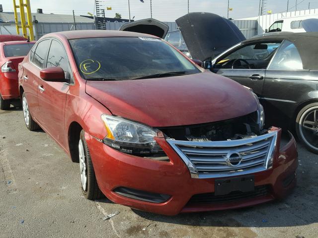 3N1AB7AP3FL664729 - 2015 NISSAN SENTRA S RED photo 1