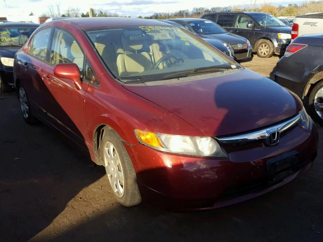 1HGFA16536L024737 - 2006 HONDA CIVIC LX BURGUNDY photo 1