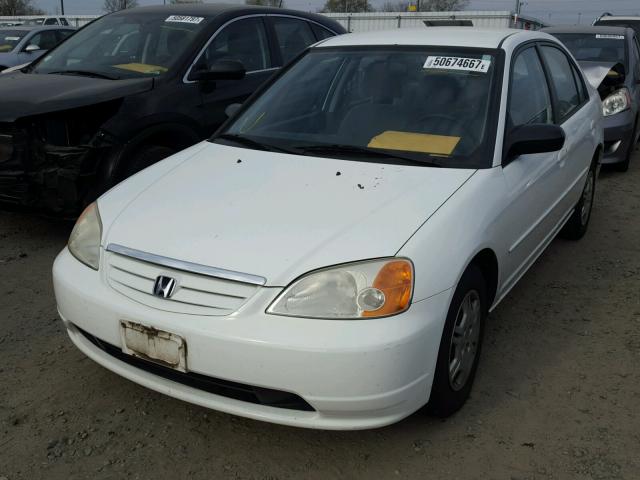 2HGES16522H566976 - 2002 HONDA CIVIC LX WHITE photo 2