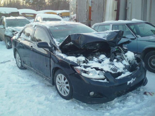 1NXBU4EE0AZ384182 - 2010 TOYOTA COROLLA BA BLACK photo 1